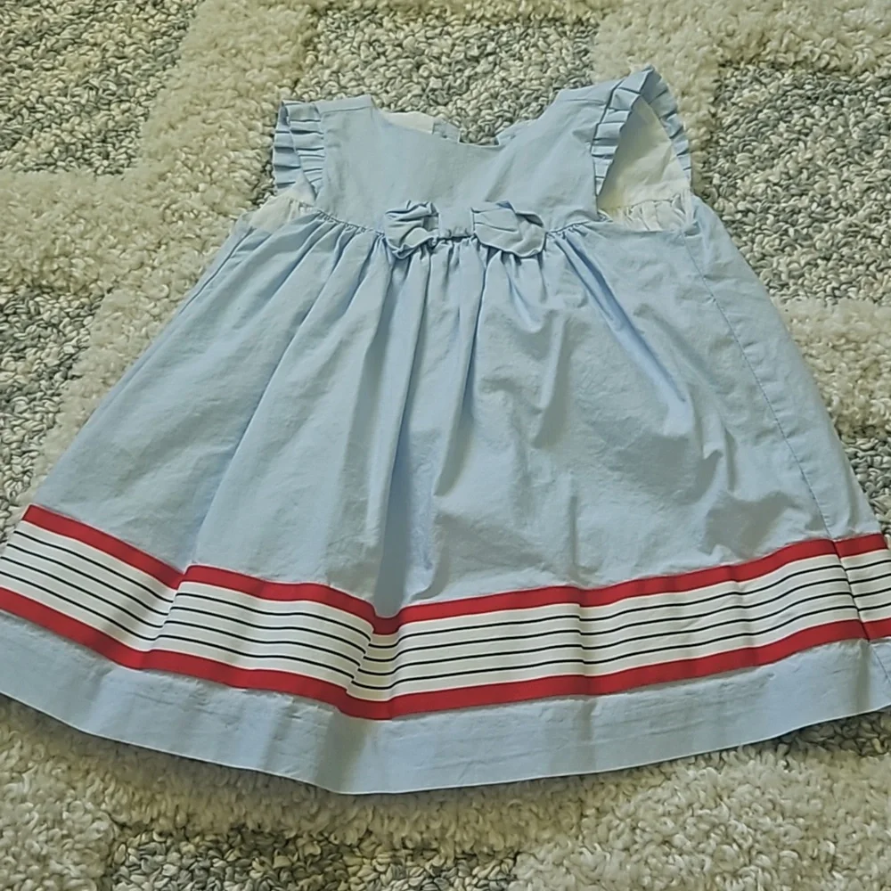 Janie & Jack Nautical Cotton Dress Size 6-12 Months